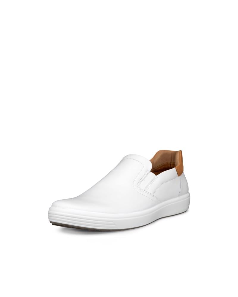 White ECCO SOFT 7 M EASY SLIP ON
