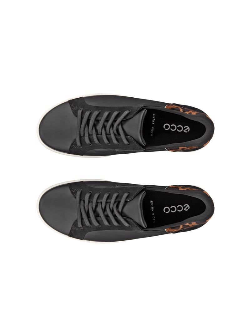 BLACK ECCO SOFT 7 W EASY SLIP LACE