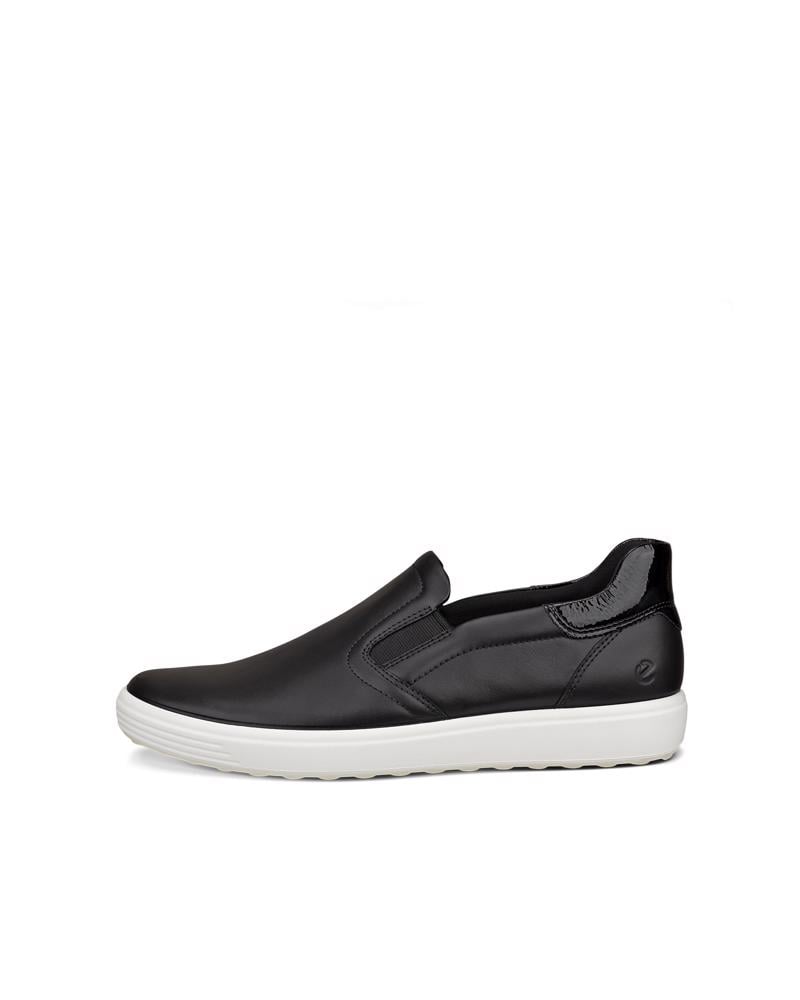 BLACK ECCO SOFT 7 W SLIP ON