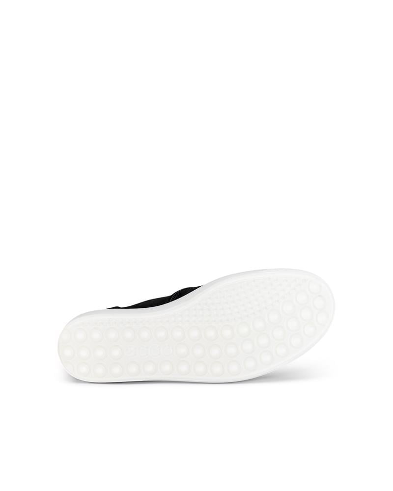 BLACK ECCO SOFT 7 W SLIP ON WOVEN