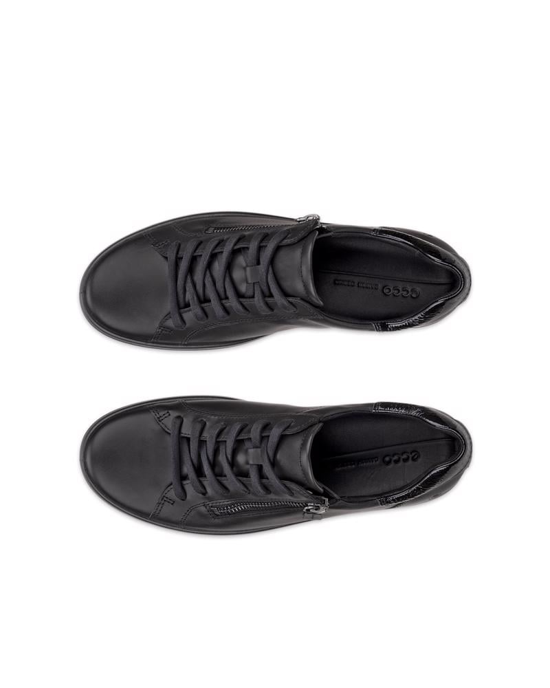 BLACK ECCO SOFT 7 SIDE ZIP