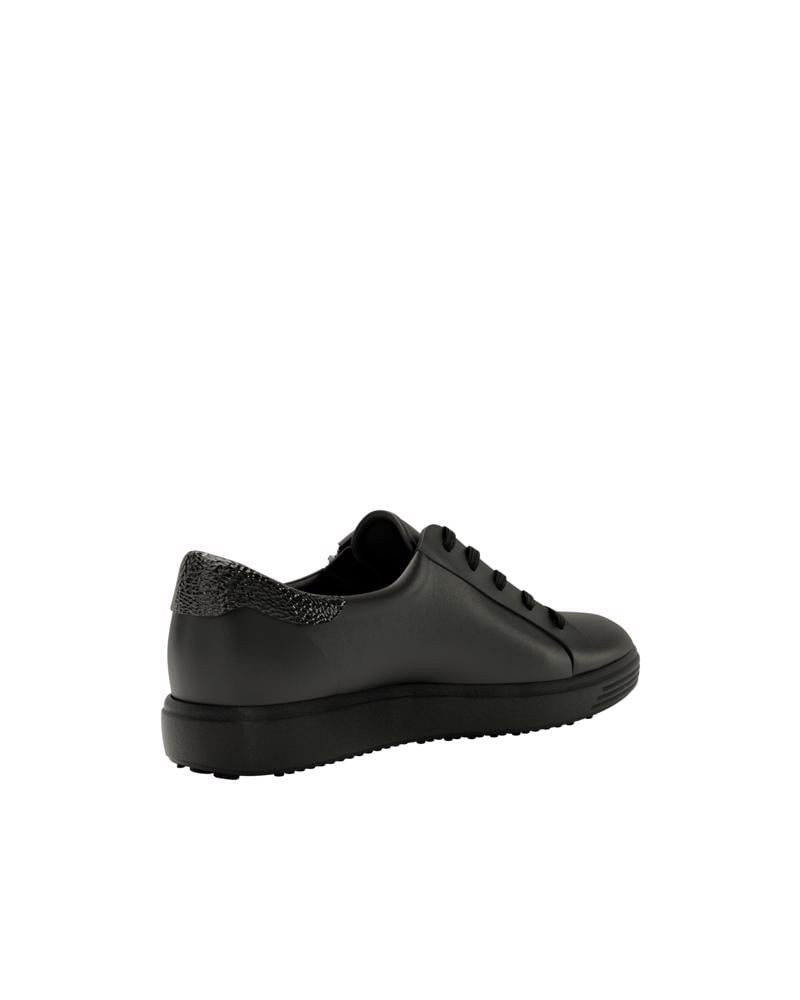 BLACK ECCO SOFT 7 SIDE ZIP