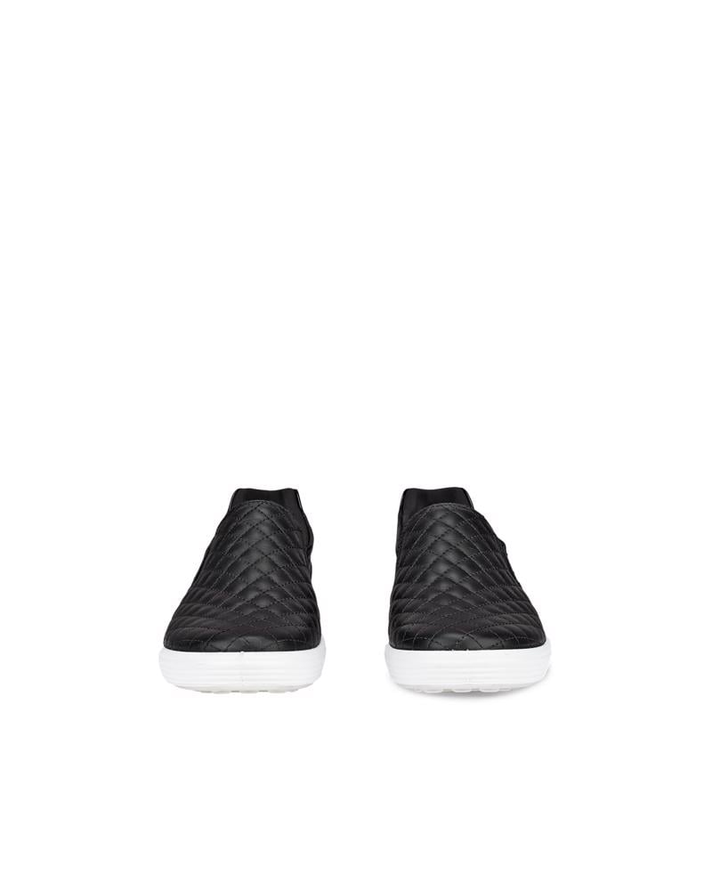 BLACK ECCO SOFT 7 W EASY SLIP ON