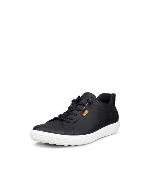 BLACK ECCO SOFT 7 W LOW EASY SLIP