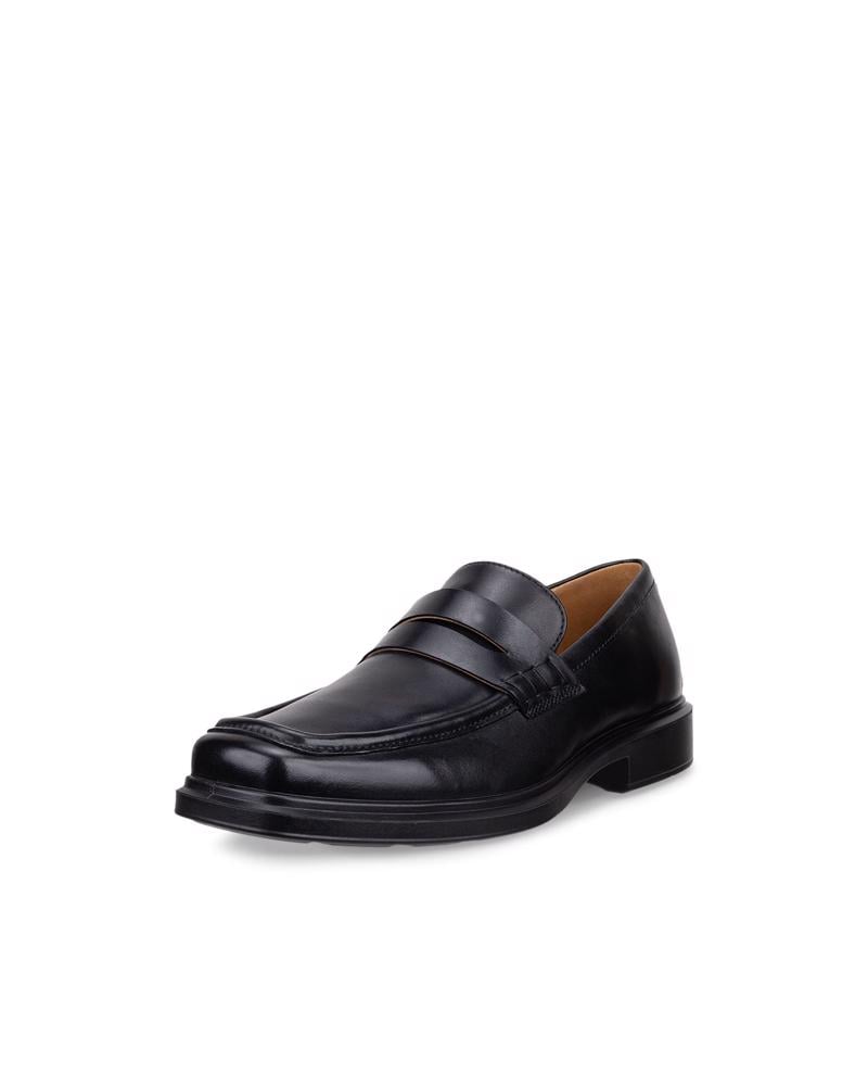 BLACK ECCO HELSINKI 2 PENNY LOAFER