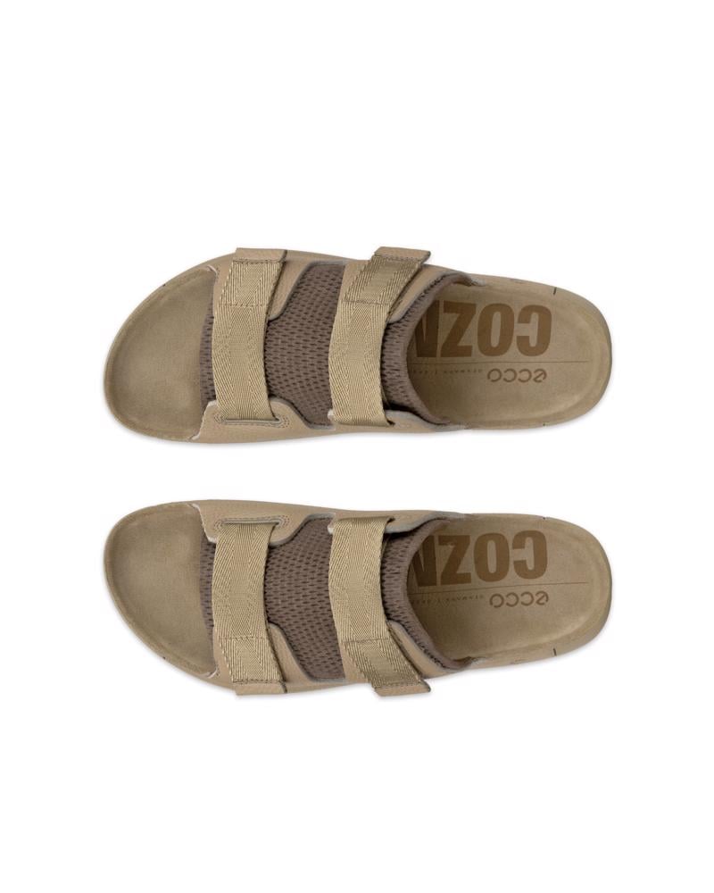 White ECCO Cozmo M Padded Slide LEA