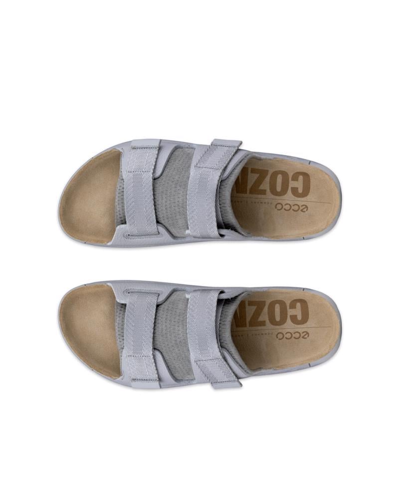 Grey ECCO Cozmo M Padded Slide LEA