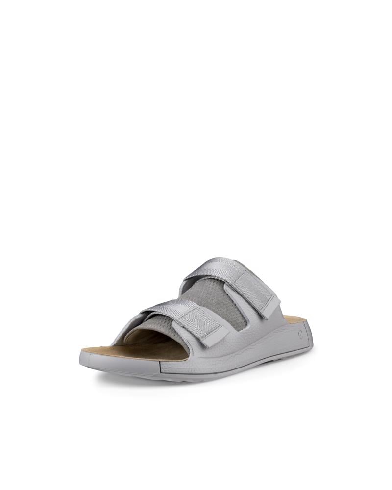 Grey ECCO Cozmo M Padded Slide LEA