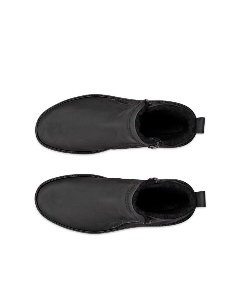 BLACK ECCO TURN M MID-CUT BOOT