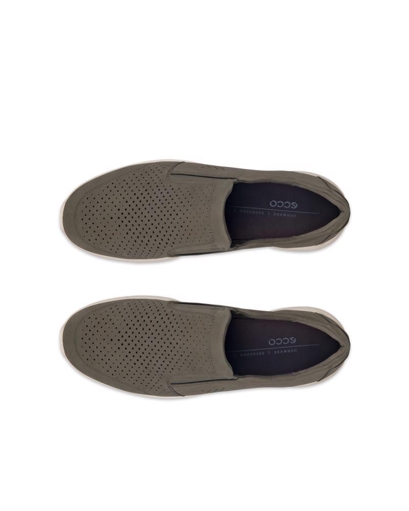 Green ECCO IRVING SLIP-ON PERF