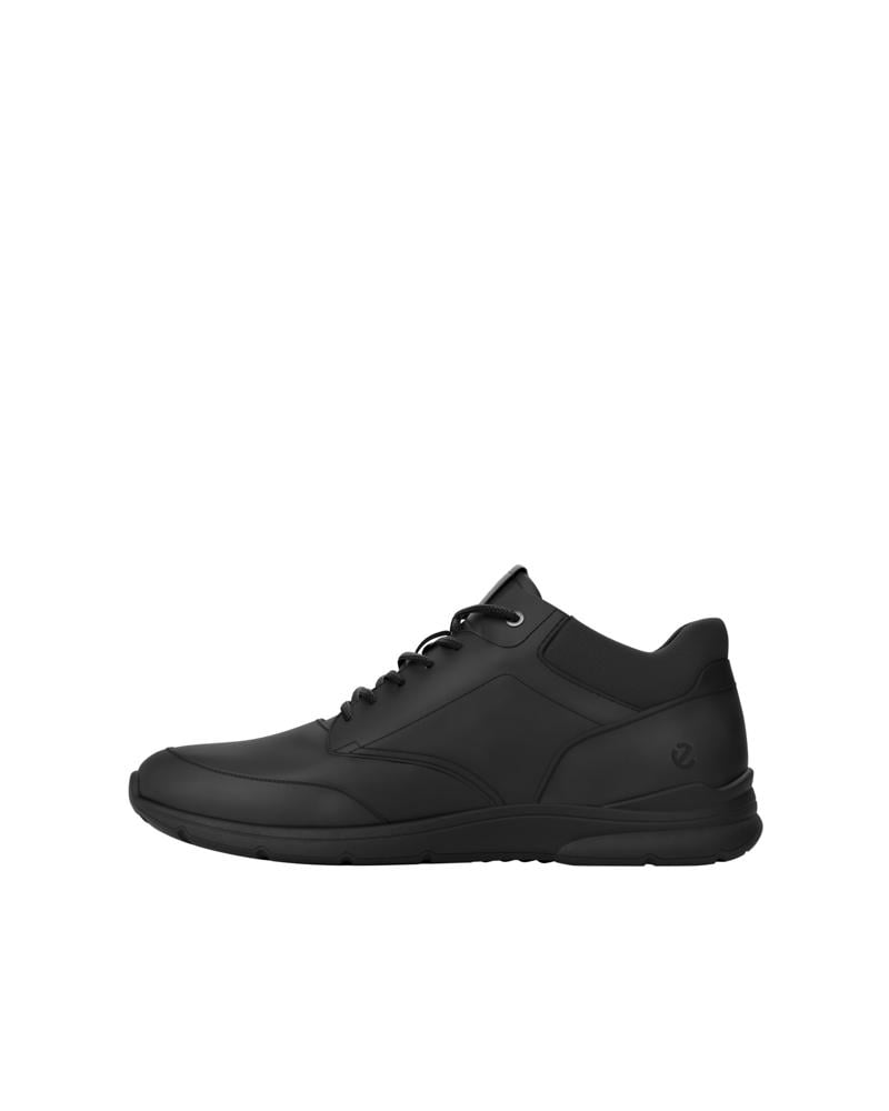 BLACK ECCO IRVING M MID-CUT