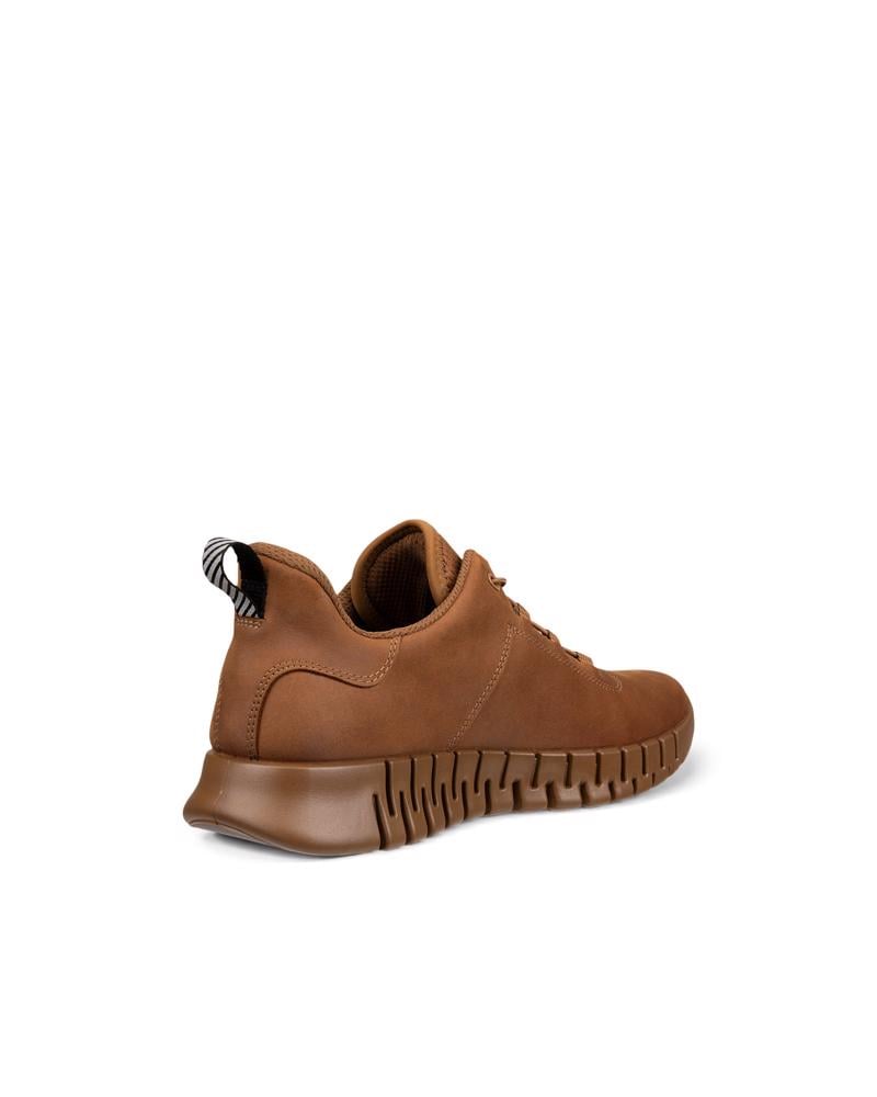 Brown ECCO GRUUV M SNEAKER LEA