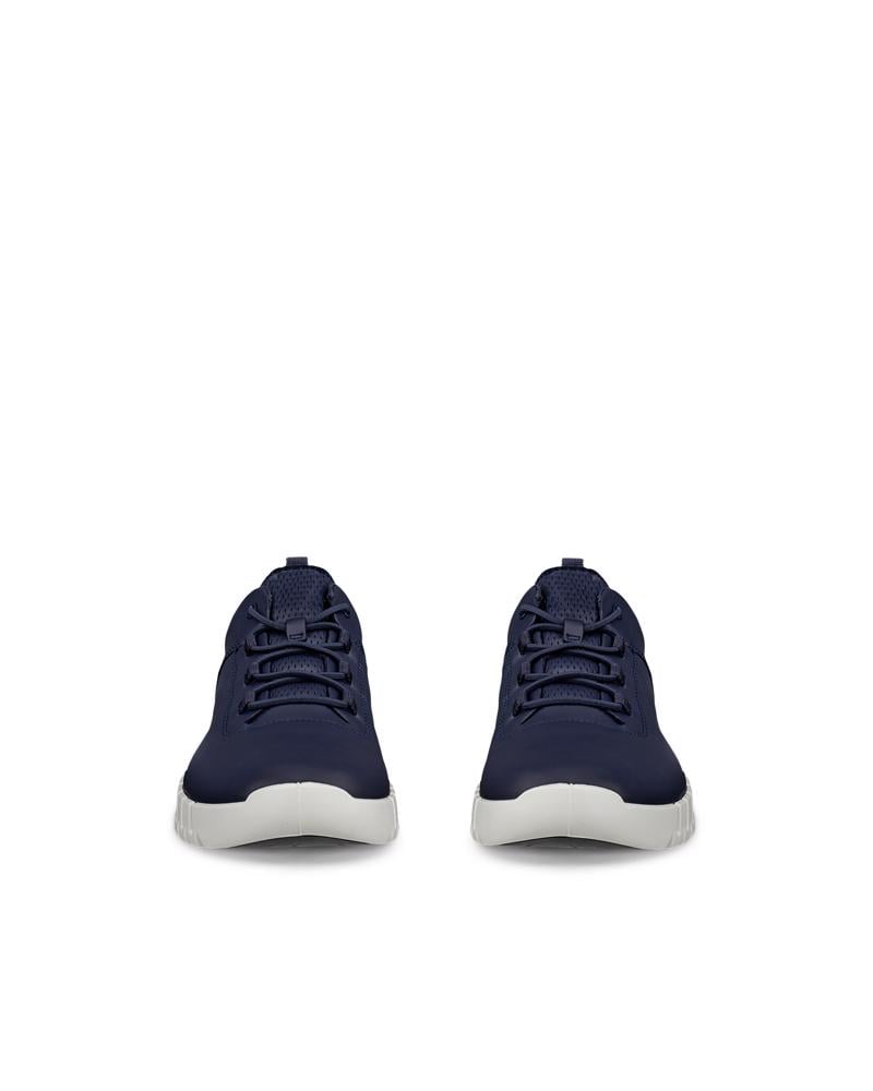 NAVY ECCO GRUUV M SNEAKER LEA