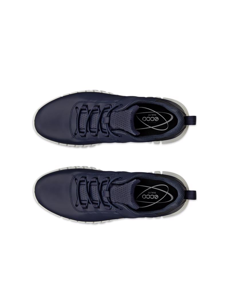 NAVY ECCO GRUUV M SNEAKER LEA