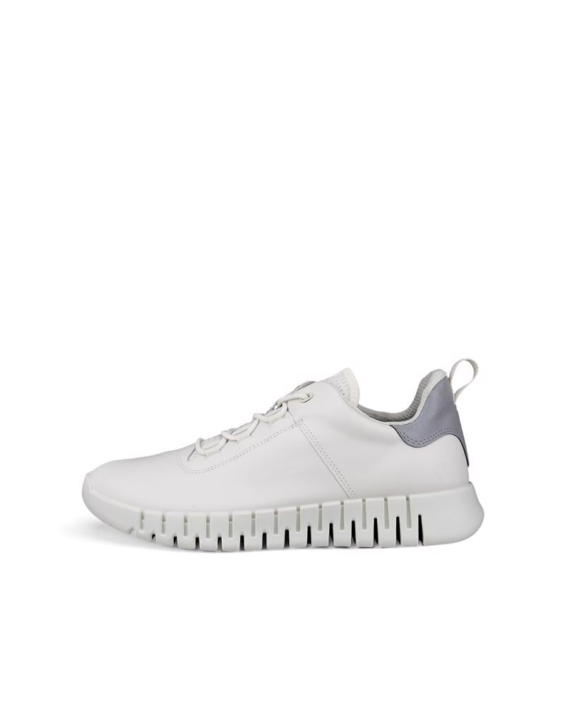 White ECCO GRUUV M SNEAKER LEA