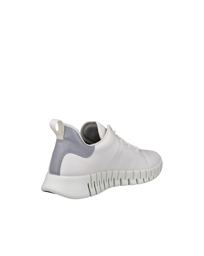 White ECCO GRUUV M SNEAKER LEA