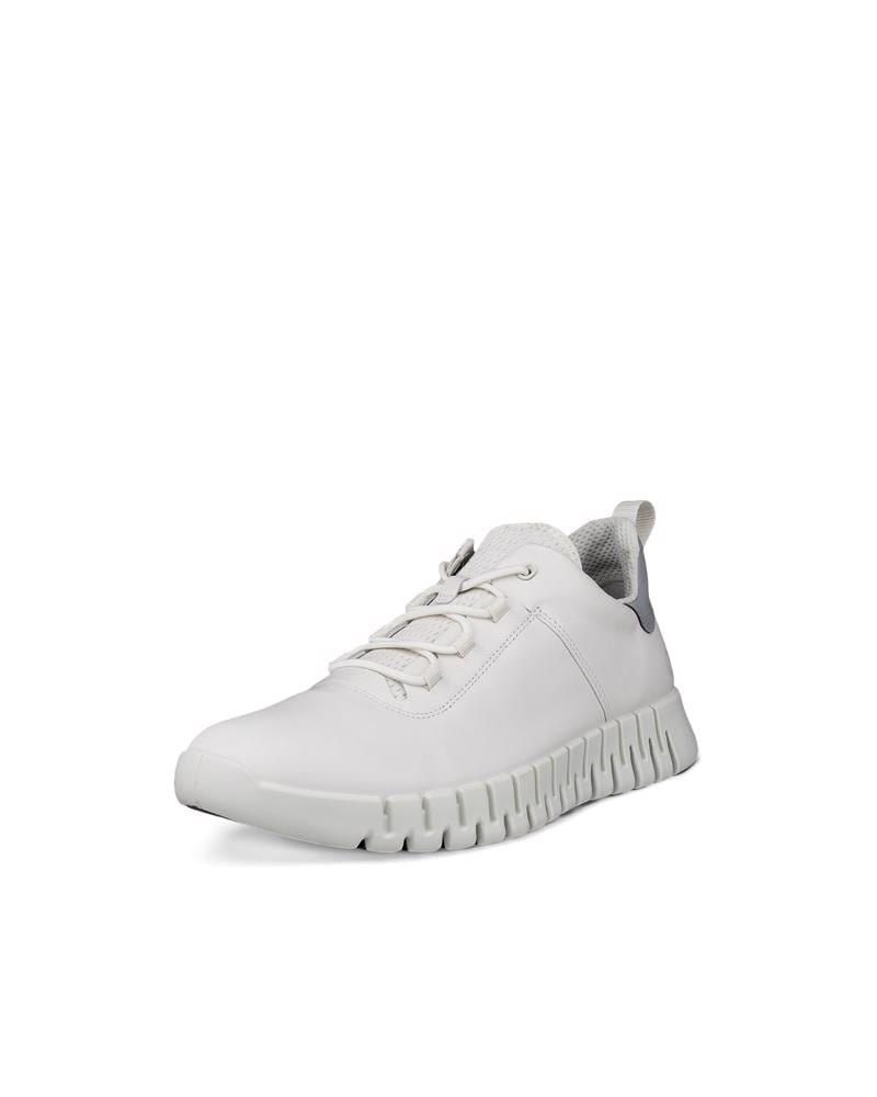 White ECCO GRUUV M SNEAKER LEA