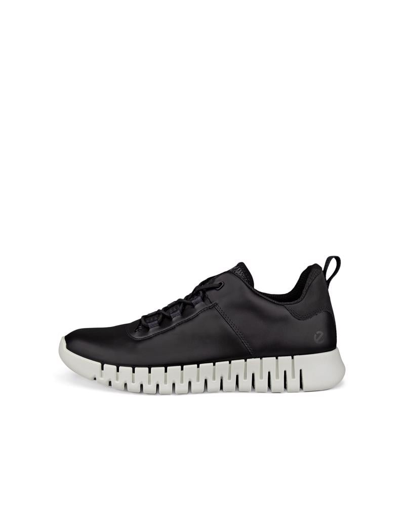 BLACK ECCO GRUUV M SNEAKER LEA