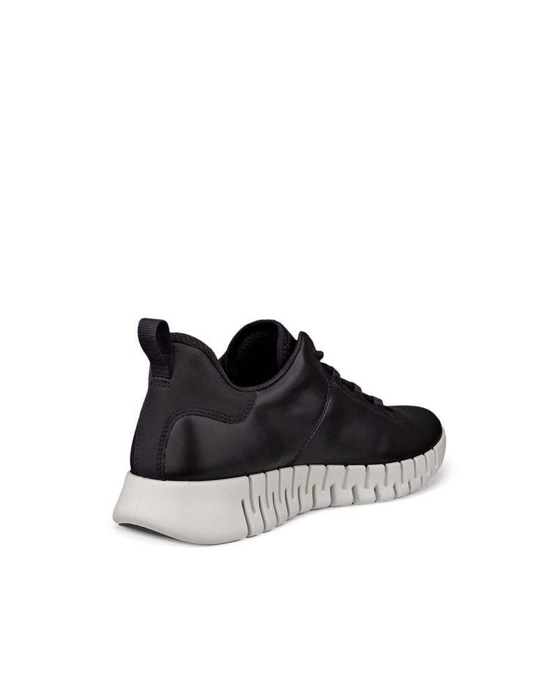 BLACK ECCO GRUUV M SNEAKER LEA