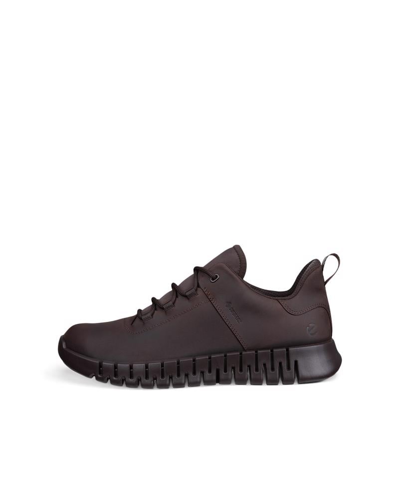 Brown ECCO GRUUV M SNEAKER LEA GTXS