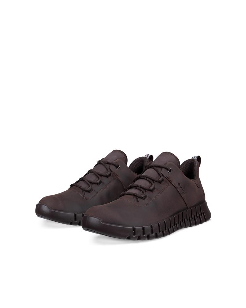 Brown ECCO GRUUV M SNEAKER LEA GTXS