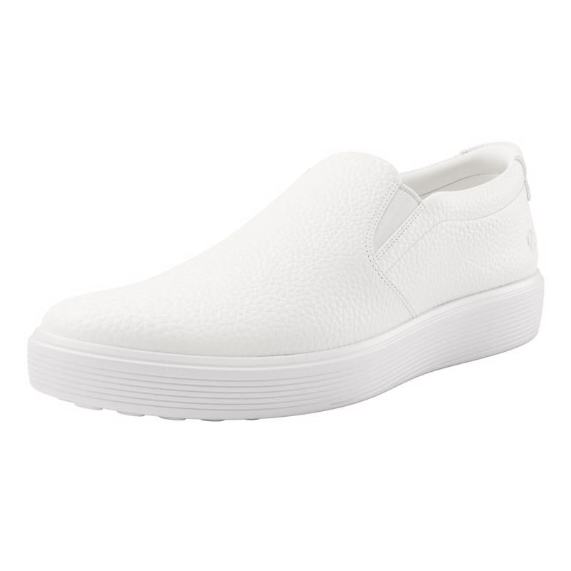 White ECCO SOFT 60 M SLIP ON