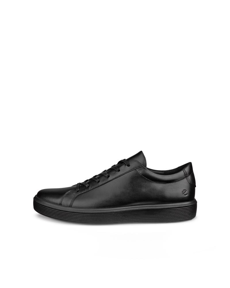 BLACK ECCO SOFT 60 M LACE UP PREMIUM