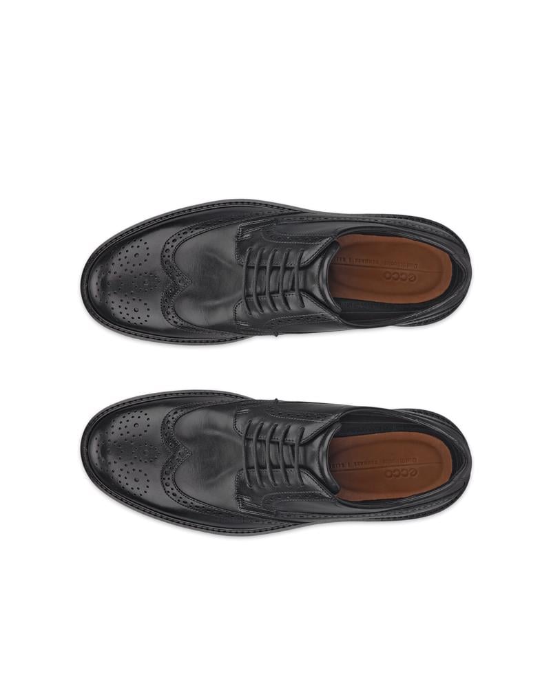 BLACK ECCO METRO LONDON M WINGTIP