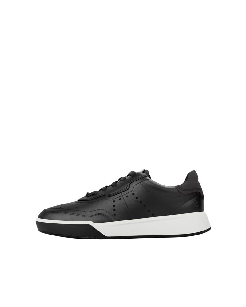 BLACK ECCO STREET COURT M LEA