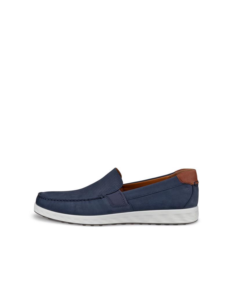 BLUE ECCO S LITE MOC PERF LOAFER