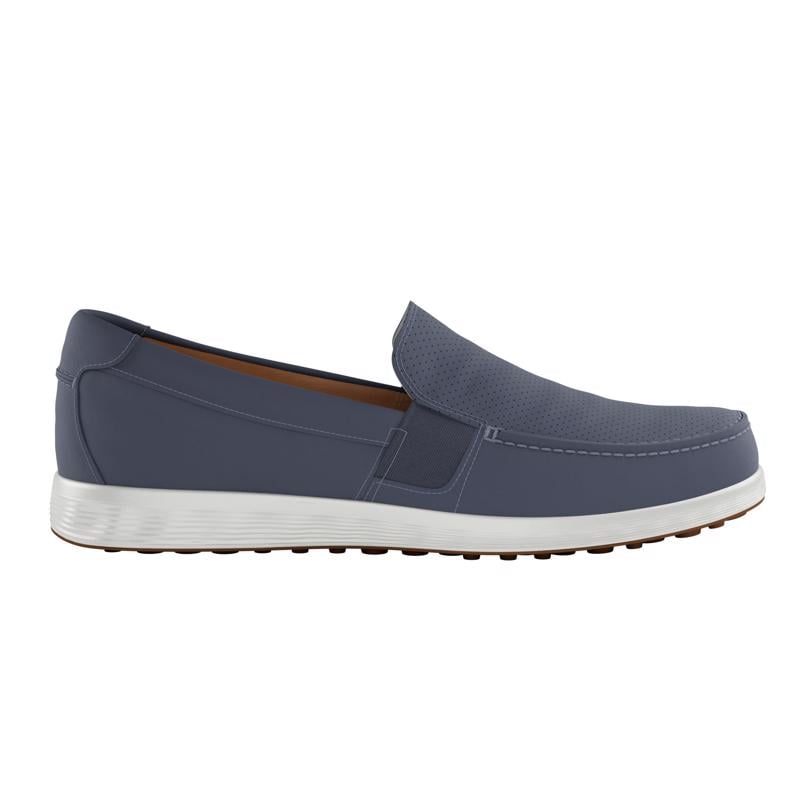 BLUE ECCO S LITE MOC PERF LOAFER