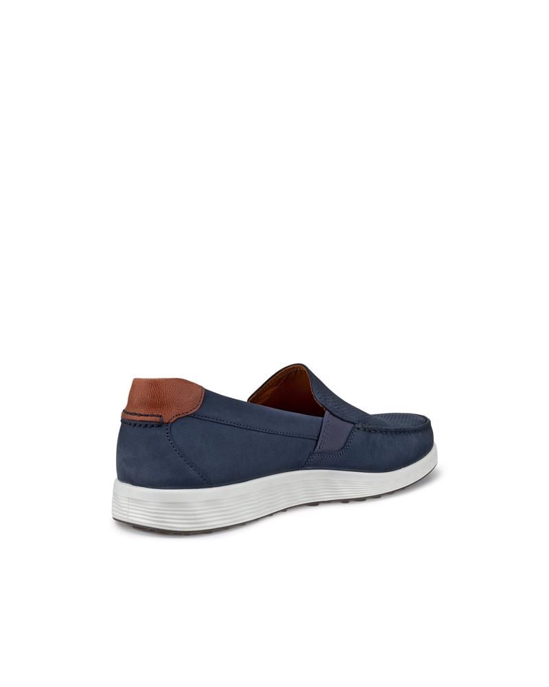 BLUE ECCO S LITE MOC PERF LOAFER