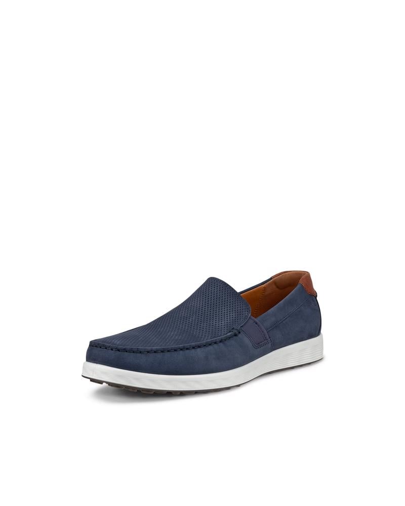 BLUE ECCO S LITE MOC PERF LOAFER