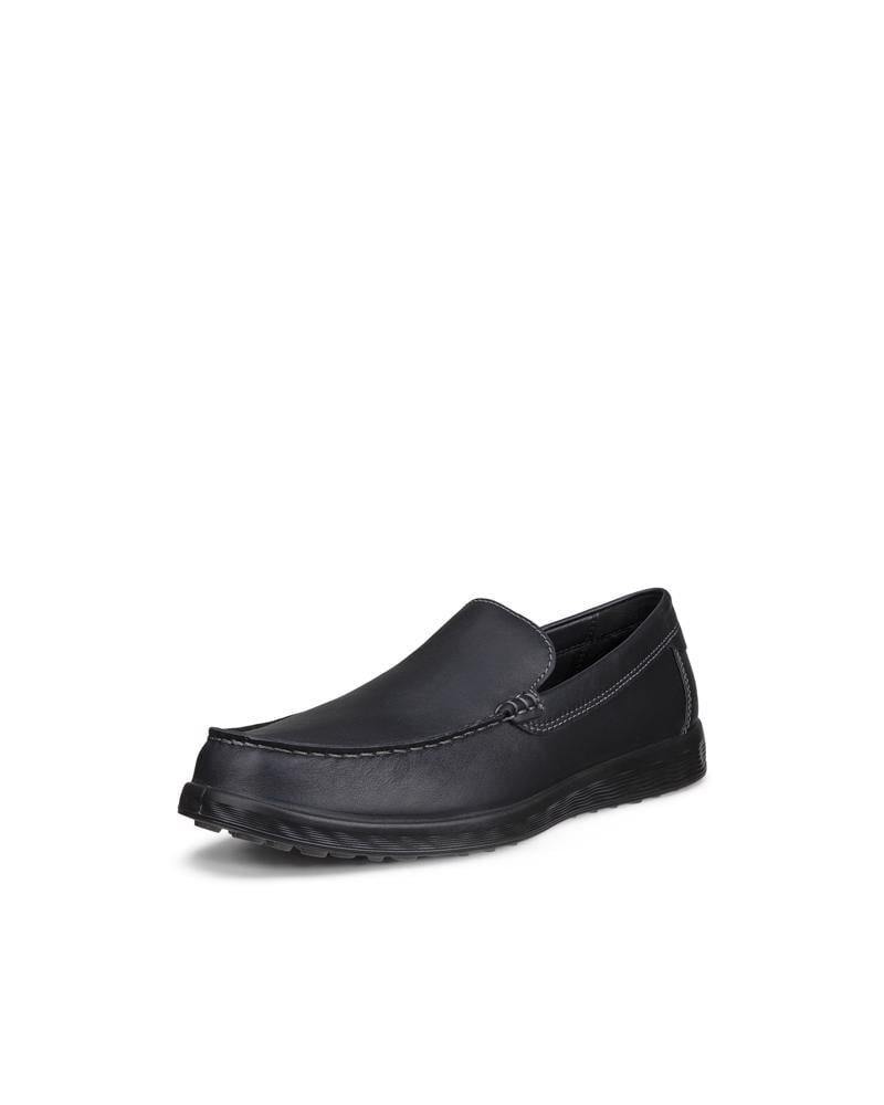 BLACK ECCO S LITE MOC LOAFER