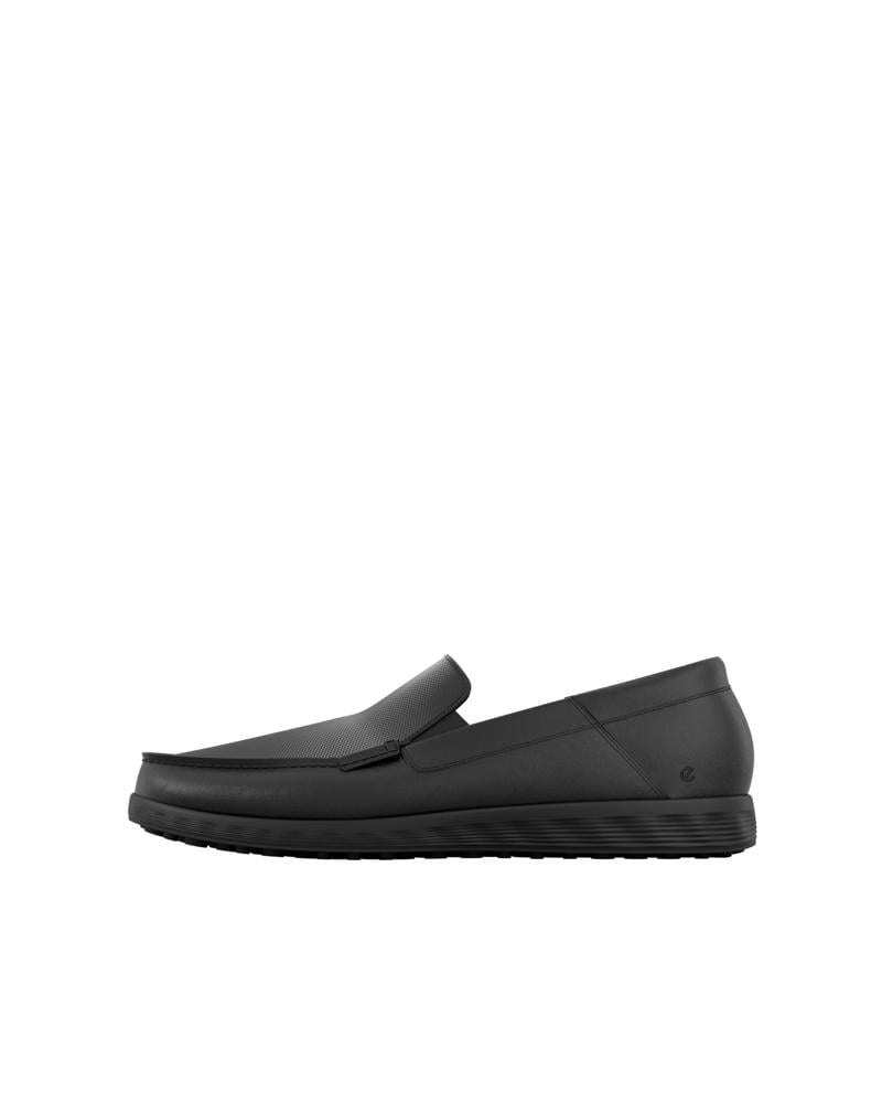 BLACK ECCO S LITE MOC M LOAFER