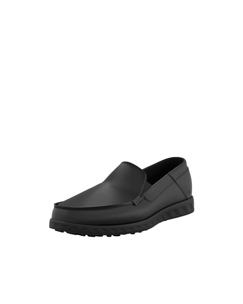 BLACK ECCO S LITE MOC M LOAFER