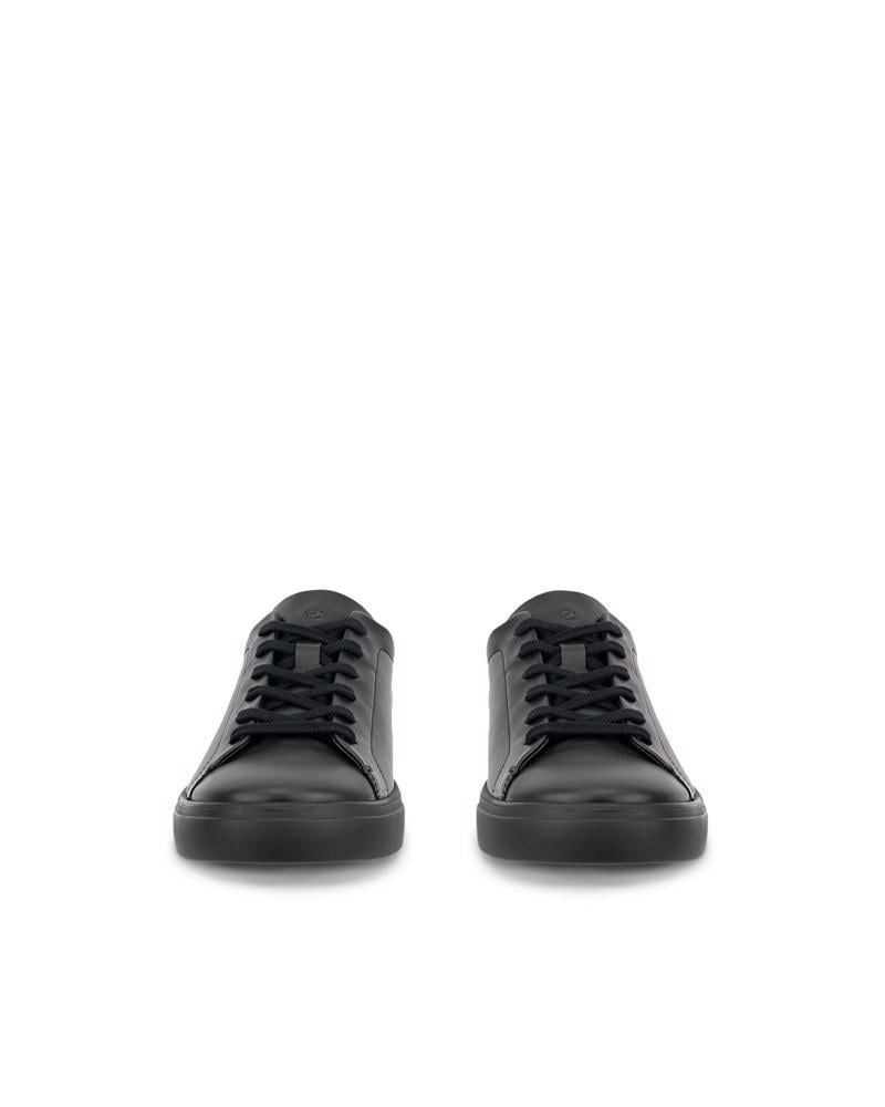 BLACK ECCO SOFT 10 M LACE SNEAKER