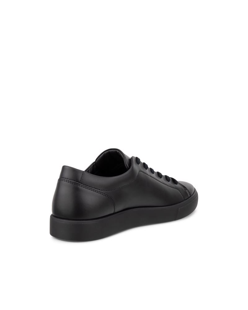 BLACK ECCO SOFT 10 M LACE SNEAKER