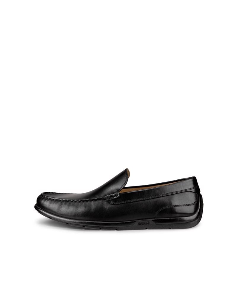 BLACK ECCO Classic Moc 2.0 Moccasin