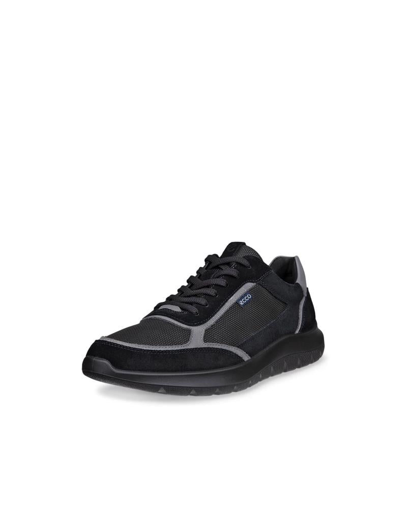 BLACK ECCO CITY STRIDE TRAINER