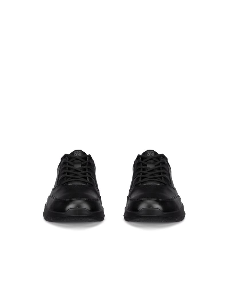 BLACK ECCO CITY STRIDE SNEAKER