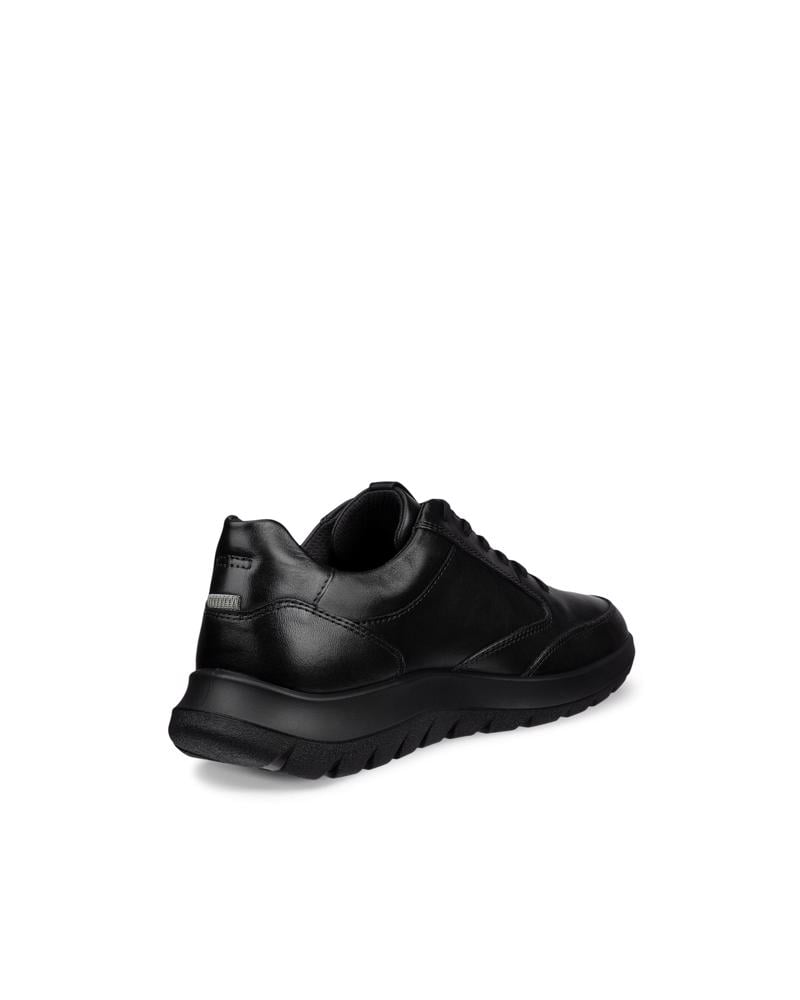 BLACK ECCO CITY STRIDE SNEAKER