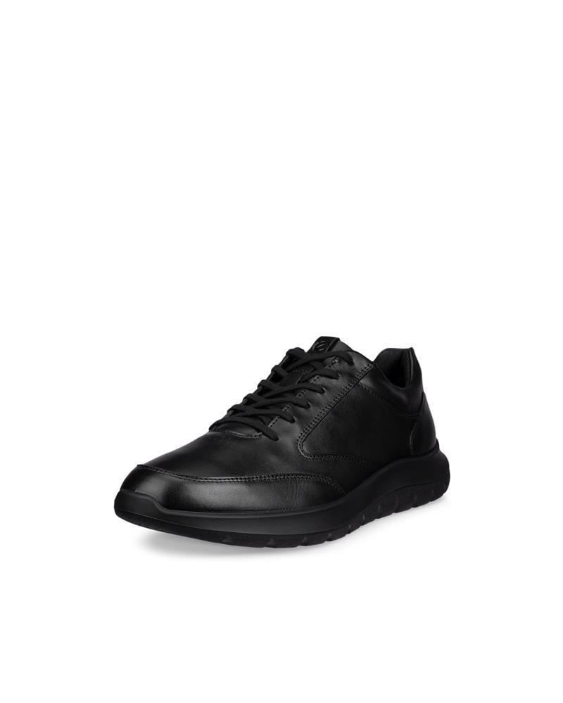 BLACK ECCO CITY STRIDE SNEAKER