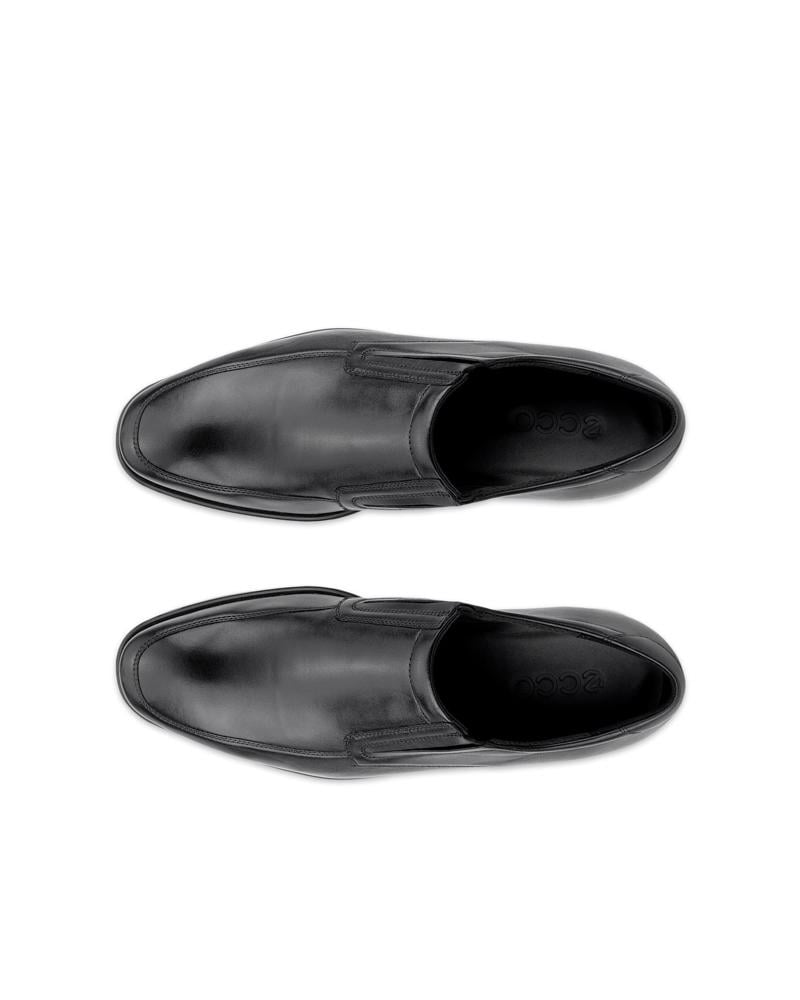 BLACK ECCO MELBOURNE SLIP ON