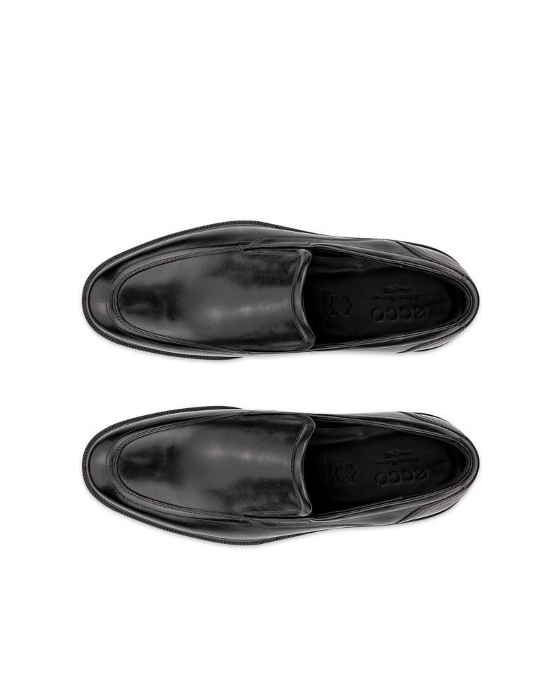 BLACK ECCO LISBON M APRON SLIP-ON