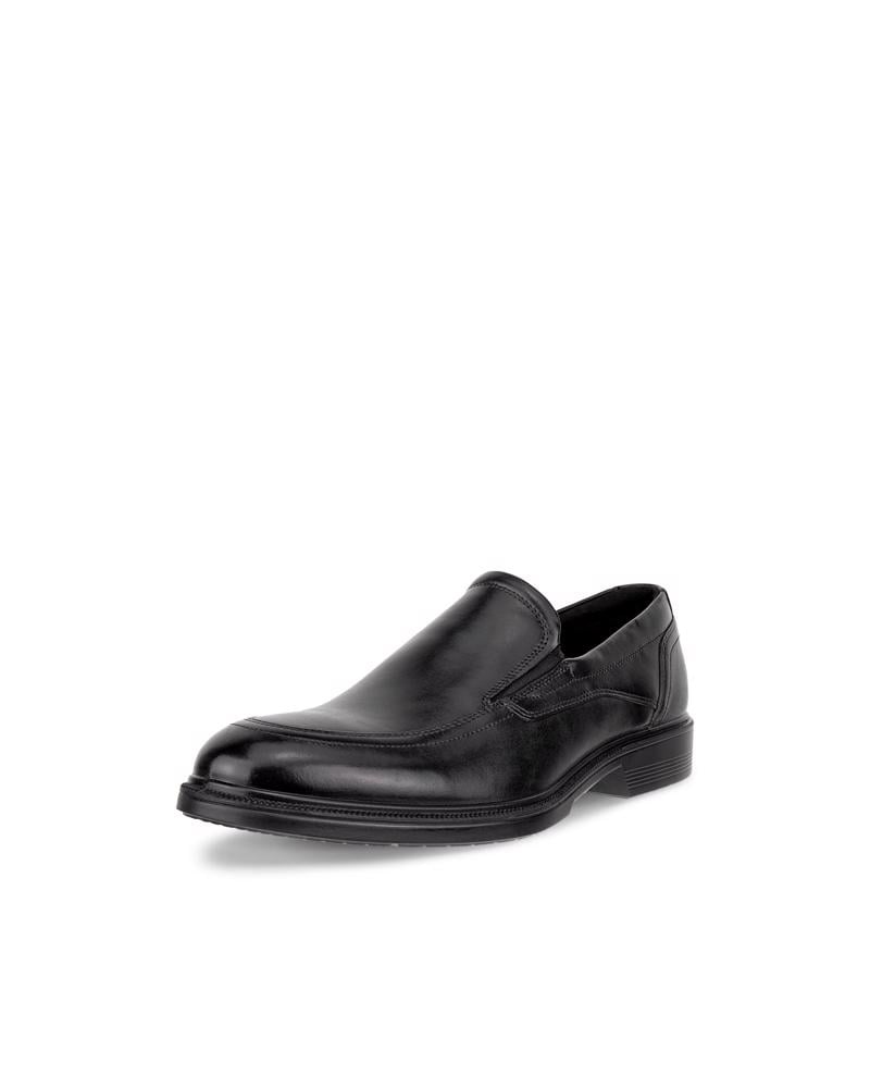 BLACK ECCO LISBON M APRON SLIP-ON