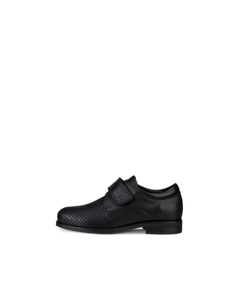 BLACK ECCO SCHOLAR SHOE LEA