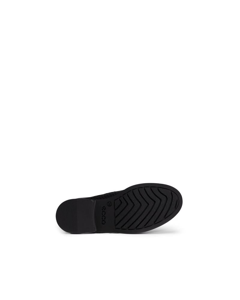 BLACK ECCO SCHOLAR SHOE LEA