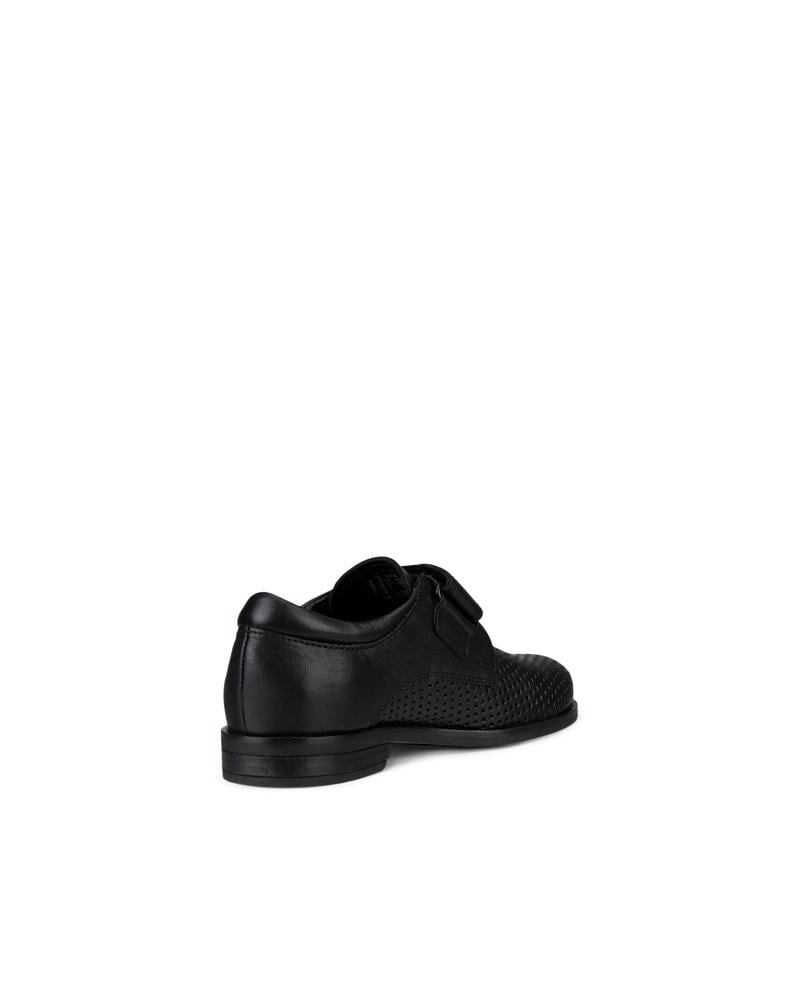 BLACK ECCO SCHOLAR SHOE LEA
