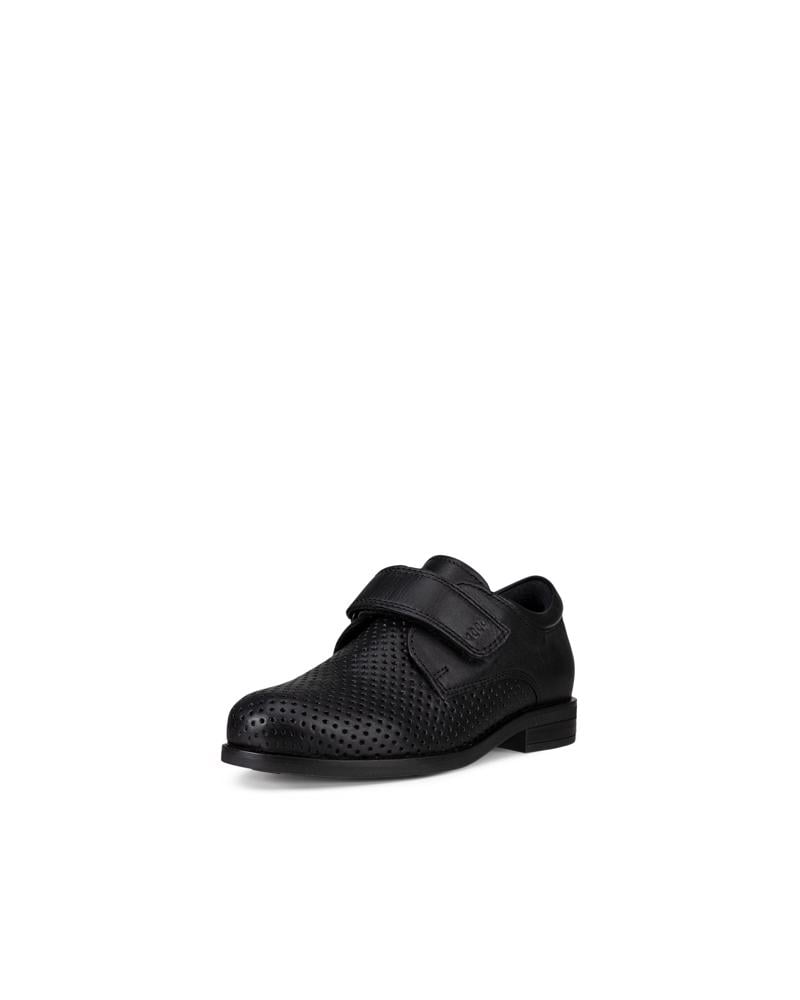 BLACK ECCO SCHOLAR SHOE LEA